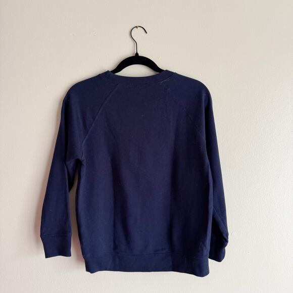 J. Crew Navy + White Sequin Detail Champagne Crewneck Sweatshirt - XS - Picture 7 of 9